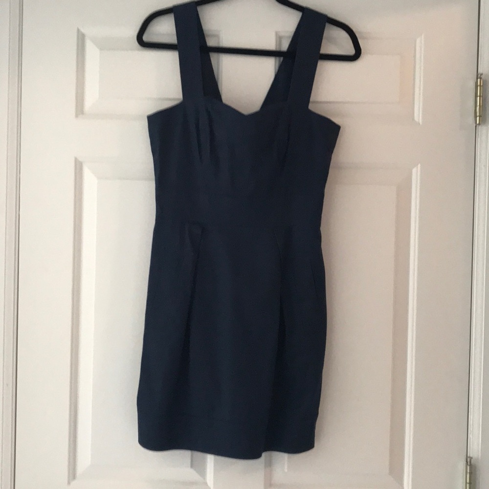 French Connection navy sweetheart mini dress